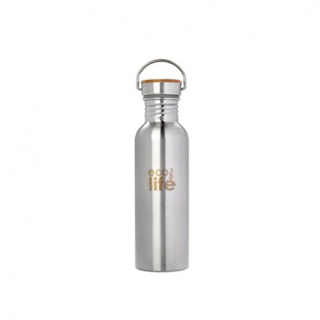 Ανοξείδωτο Μπουκάλι Family Bamboo Silver "Ecolife" 750ml